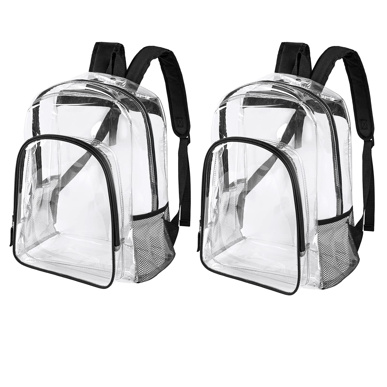 Mochila Fomaris de Plástico Transparente con Costuras Negras 2 piezas - Venta Internacional