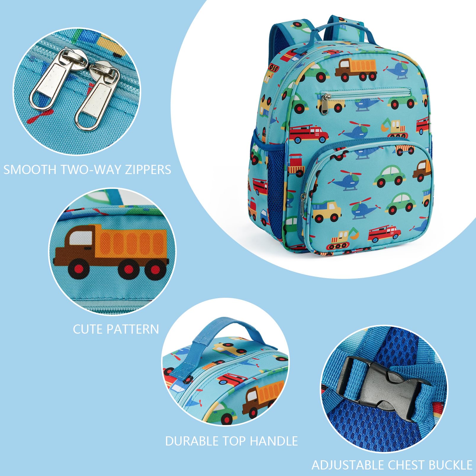 Foto 4 pulgar | Mochila Telena Kids Blue Unicorn Resistente al Agua - Venta Internacional