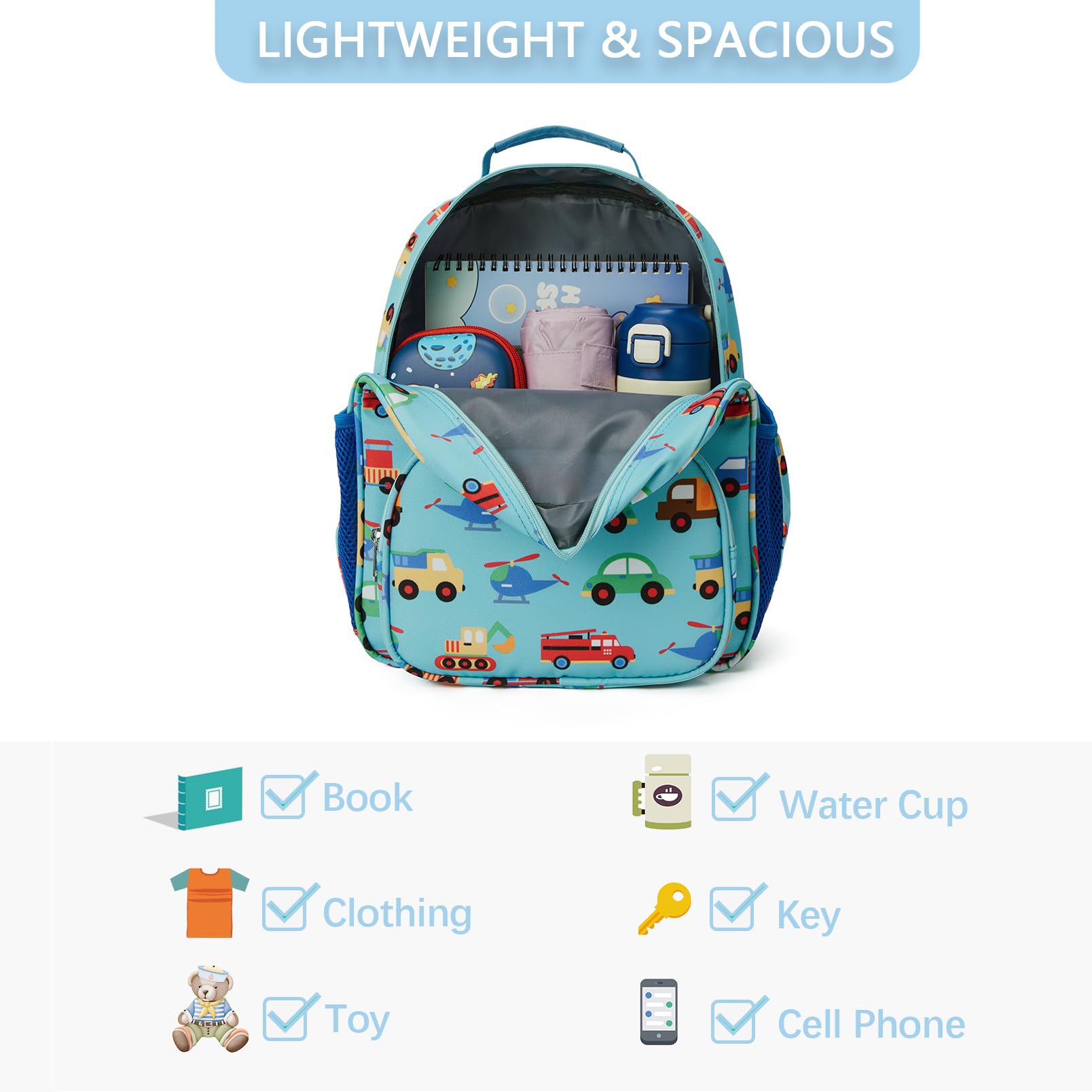 Foto 5 | Mochila Telena Kids Blue Unicorn Resistente al Agua - Venta Internacional