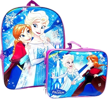 Foto 2 | Mochila Ruz Frozen Anna Elsa 16 Con Fiambrera color Lila Y Azul - Venta Internacional
