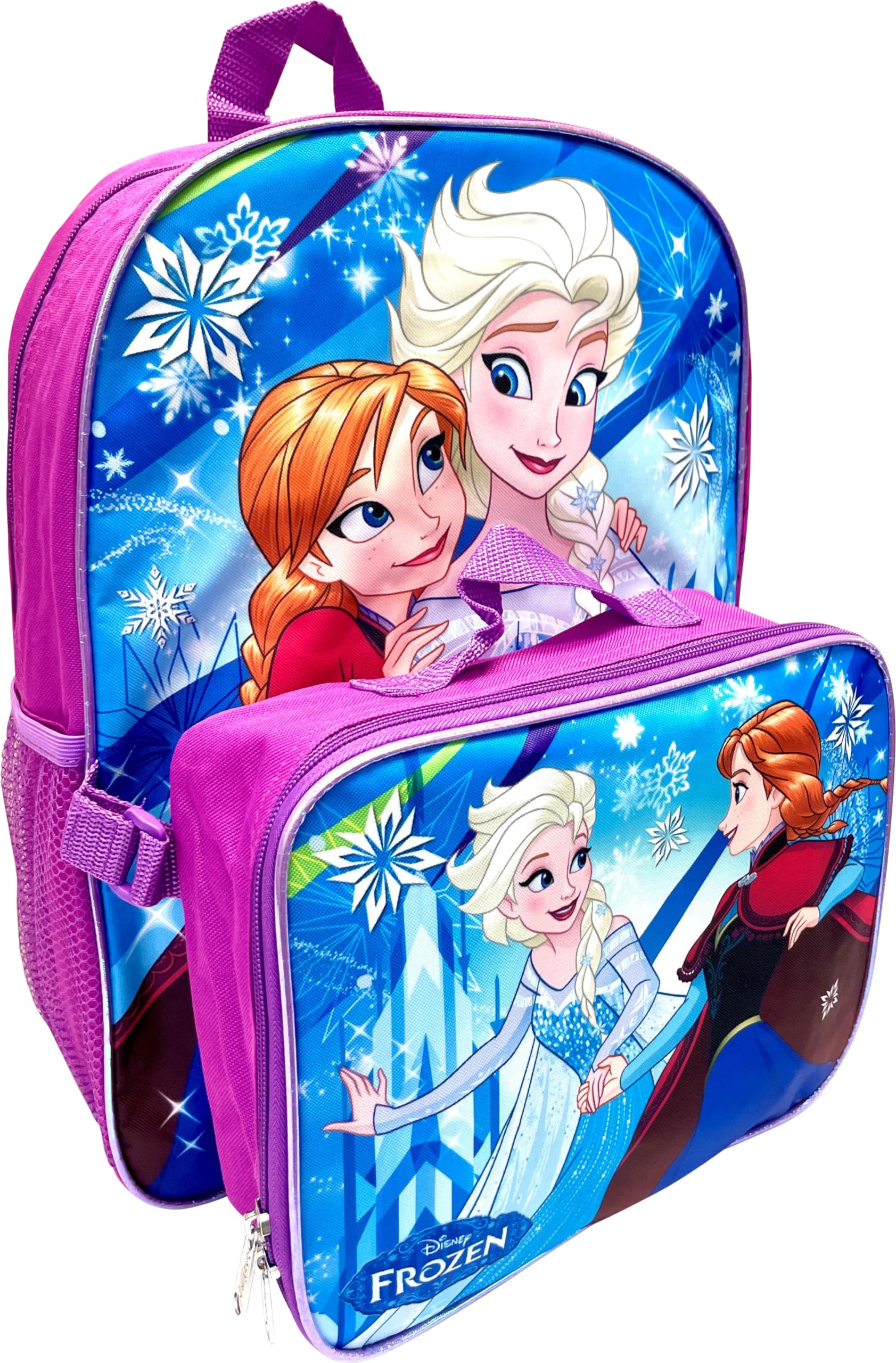 Foto 4 pulgar | Mochila Ruz Frozen Anna Elsa 16 Con Fiambrera color Lila Y Azul - Venta Internacional