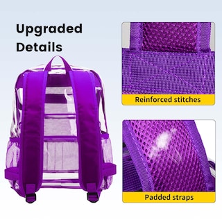 Foto 4 | Mochila Vorspack de Pvc Transparente Color Morado - Venta Internacional