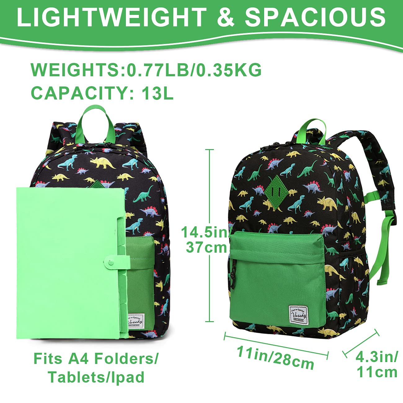 Foto 3 pulgar | Mochila Vaschy Dinosaur Para Niños - Venta Internacional