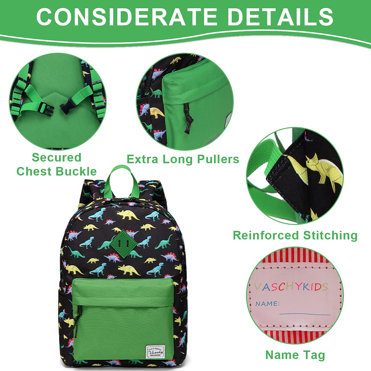 Foto 4 | Mochila Vaschy Dinosaur Para Niños - Venta Internacional