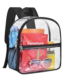 Foto 1 | Mochila Transparente Aprobada por Estadios de 30x30x15 cm color Negro - Venta Internacional