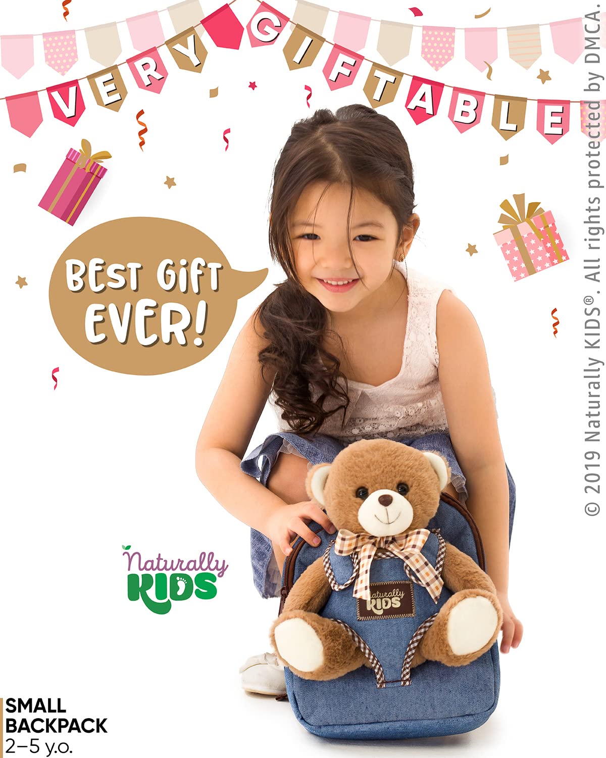 Foto 3 pulgar | Mochila Naturally Kids con Forma de Oso de Peluche para Niños - Venta Internacional