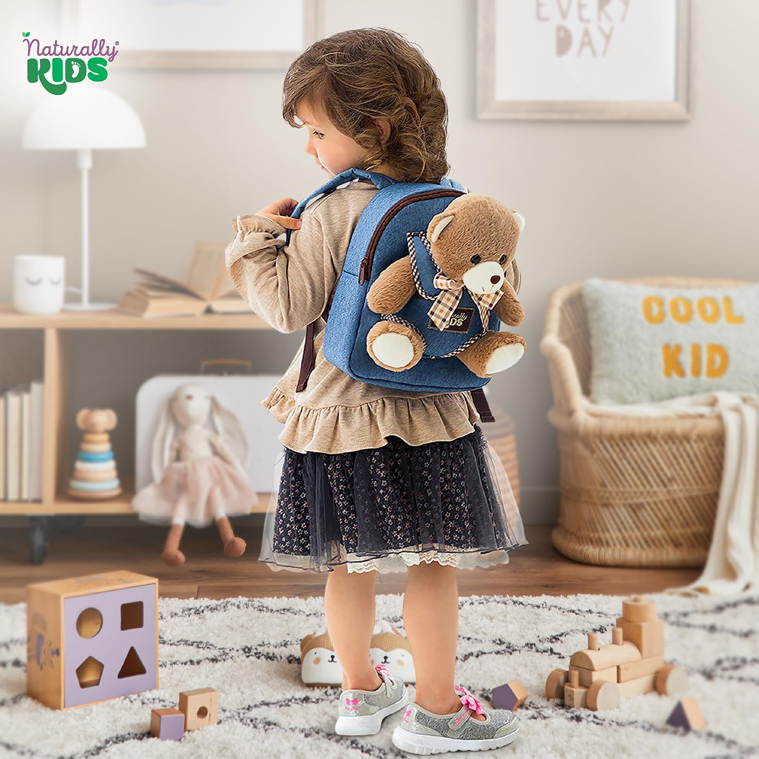 Foto 4 pulgar | Mochila Naturally Kids con Forma de Oso de Peluche para Niños - Venta Internacional