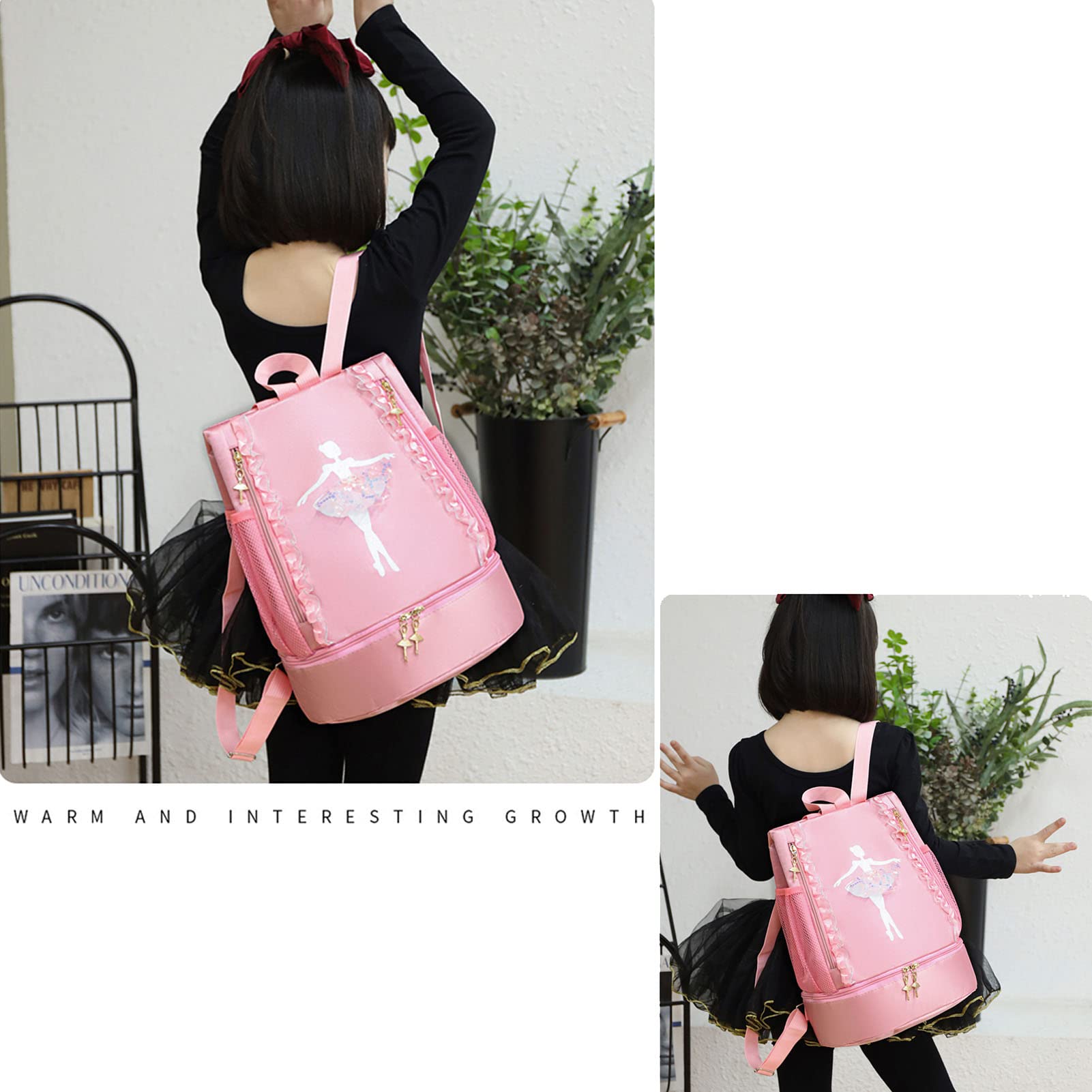 Foto 4 pulgar | Mochila de Baile Yitengteng Ballet Dance Rosa para Niña - Venta Internacional