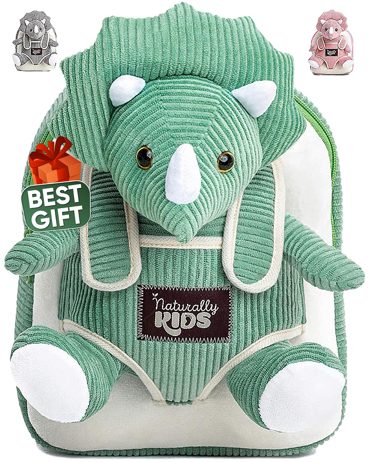 Mochila Naturally Kids con Dinosaurios Pequeños para Niños - Venta Internacional