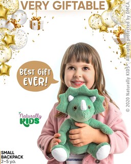 Foto 2 | Mochila Naturally Kids con Dinosaurios Pequeños para Niños - Venta Internacional