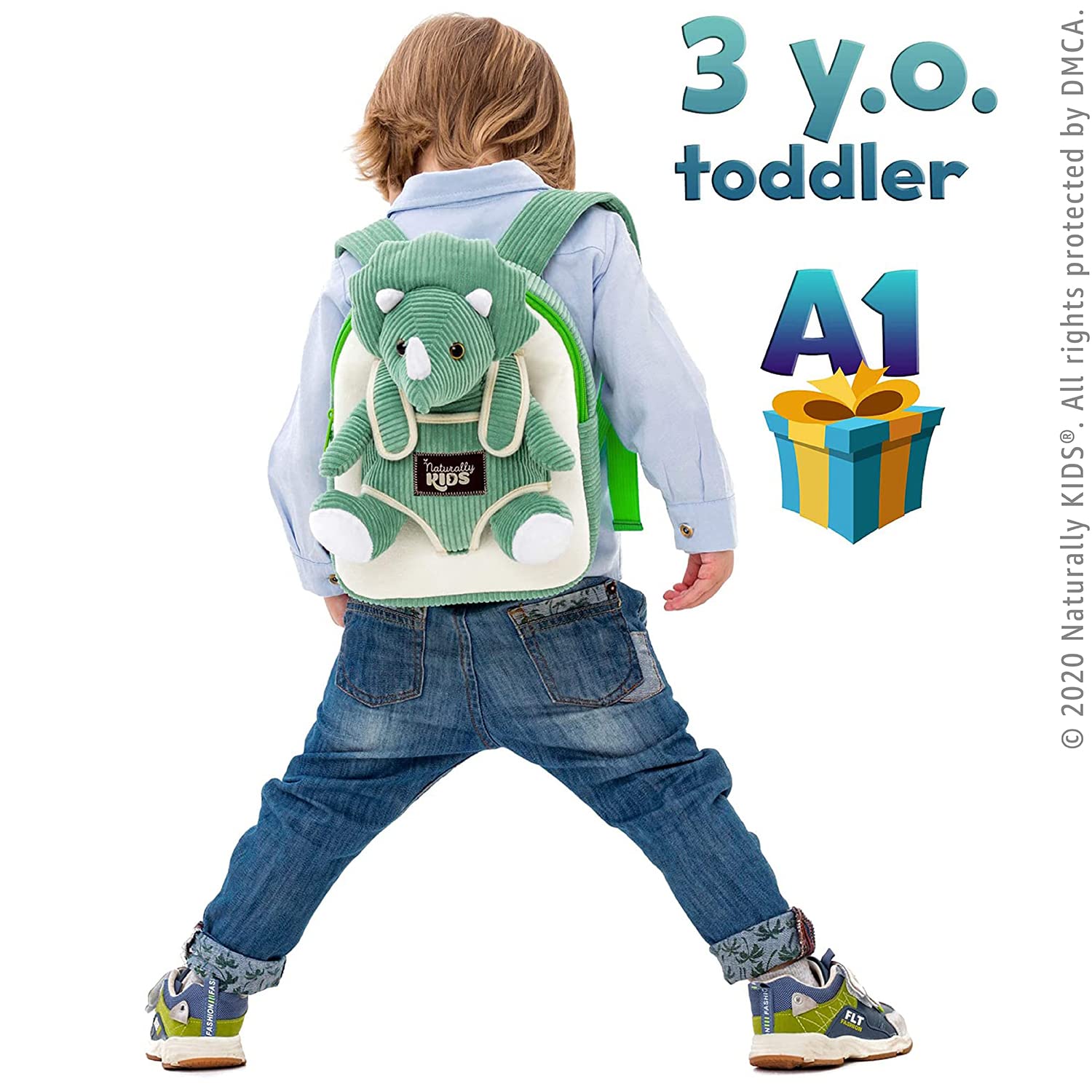 Foto 5 pulgar | Mochila Naturally Kids con Dinosaurios Pequeños para Niños - Venta Internacional