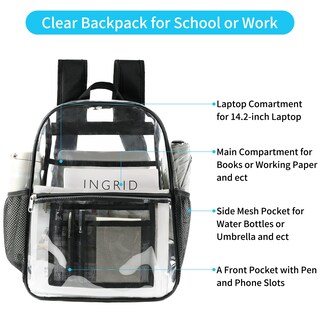 Foto 2 | Mochila Transparente Uspeclare Resistente al Agua - Venta Internacional