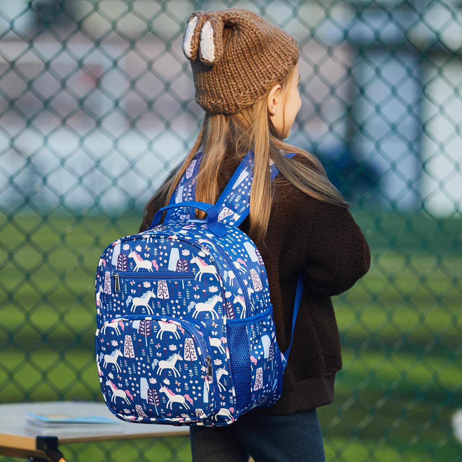 Foto 3 pulgar | Mochila Telena Kids Blue Unicorn Resistente al Agua para Niños y Niñas - Venta Internacional