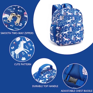Foto 5 | Mochila Telena Kids Blue Unicorn Resistente al Agua para Niños y Niñas - Venta Internacional