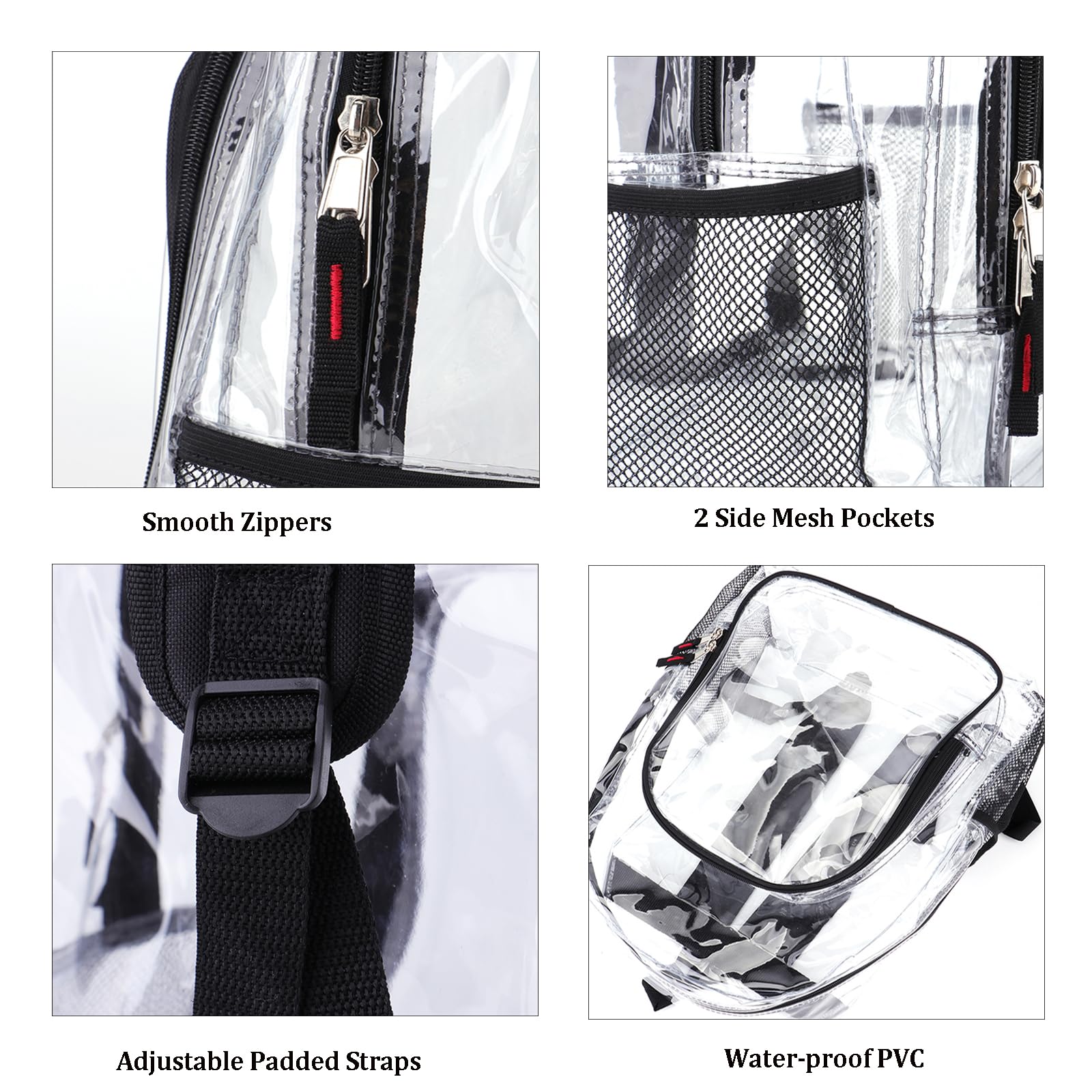 Foto 7 pulgar | Mochila Jomparo Clear Bulk 24 Piezas Transparente - Venta Internacional