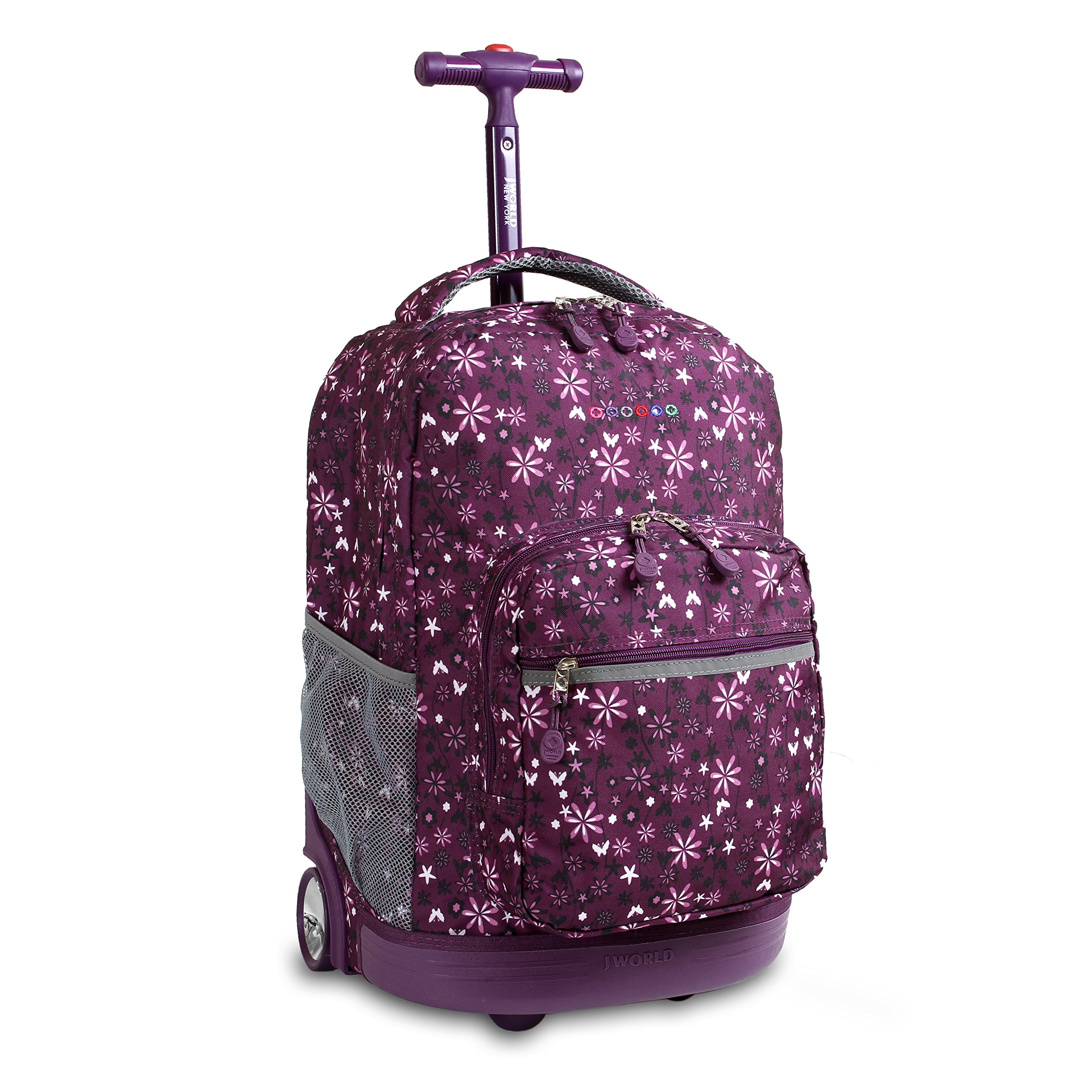 Foto 4 pulgar | Mochila con Ruedas J World New York Sunrise Garden Morada - Venta Internacional