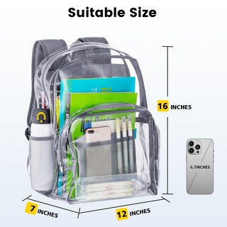 Foto 2 | Mochila Vorspack de Pvc Transparente Gris - Venta Internacional