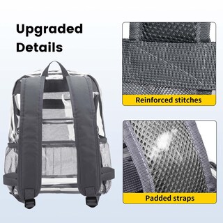Foto 4 | Mochila Vorspack de Pvc Transparente Gris - Venta Internacional