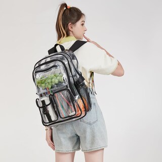 Foto 6 | Mochila Abshoo Transparente con Detalles Negros - Venta Internacional