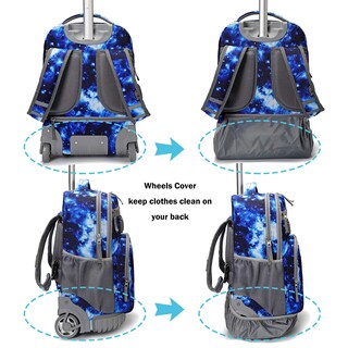 Foto 5 | Mochila con Ruedas Tilami Galaxy Blue De 19 Pulgadas con Bolsa de Almuerzo - Venta Internacional