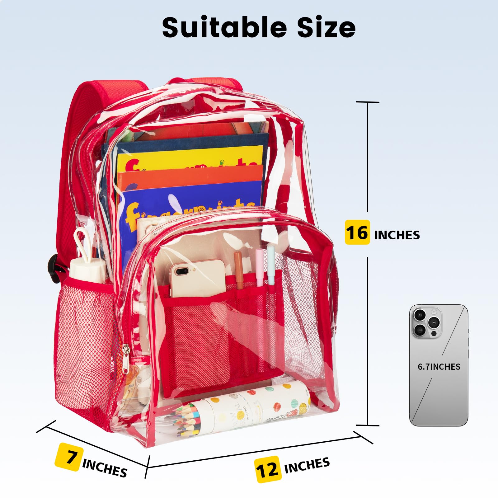 Foto 3 pulgar | Mochila Vorspack de Pvc Transparente - Venta Internacional