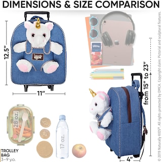 Foto 7 | Mochila Enrollable Naturally Kids Unicorn Para Niñas - Venta Internacional