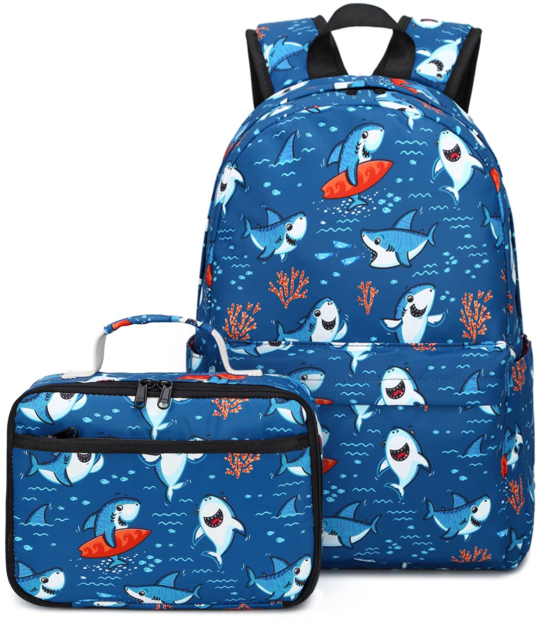 Mochila Camtop con Lonchera Shark Azul - Venta Internacional