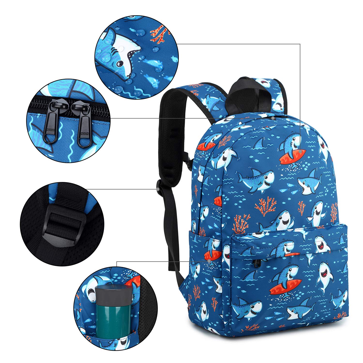 Foto 7 pulgar | Mochila Camtop con Lonchera Shark Azul - Venta Internacional