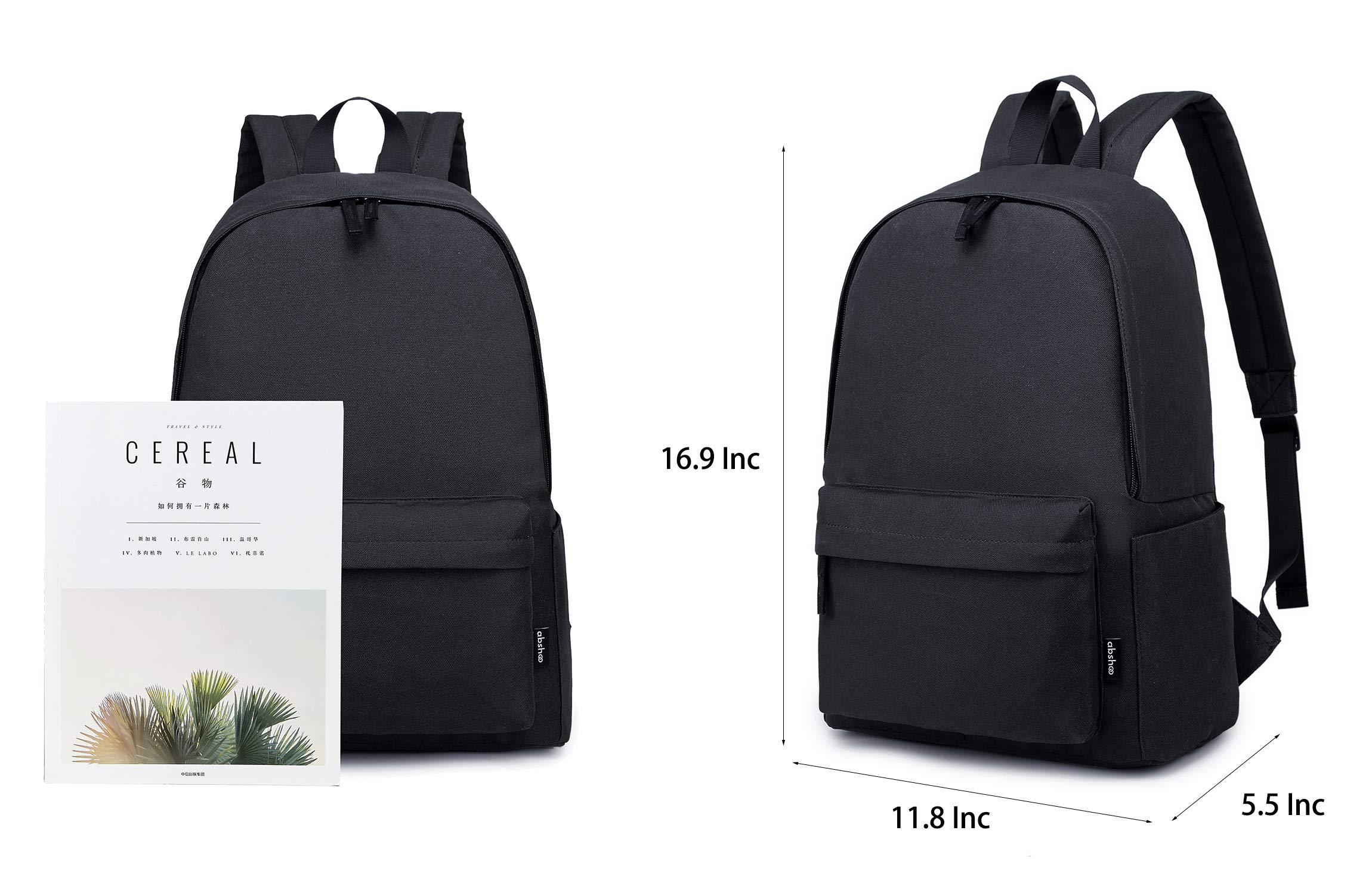 Foto 5 | Mochila Abshoo Ligera Casual Unisex 20l Negra - Venta Internacional