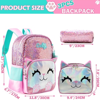 Foto 2 | Mochila Meetbelify con Forma de Gato Rosa para Niñas - Venta Internacional