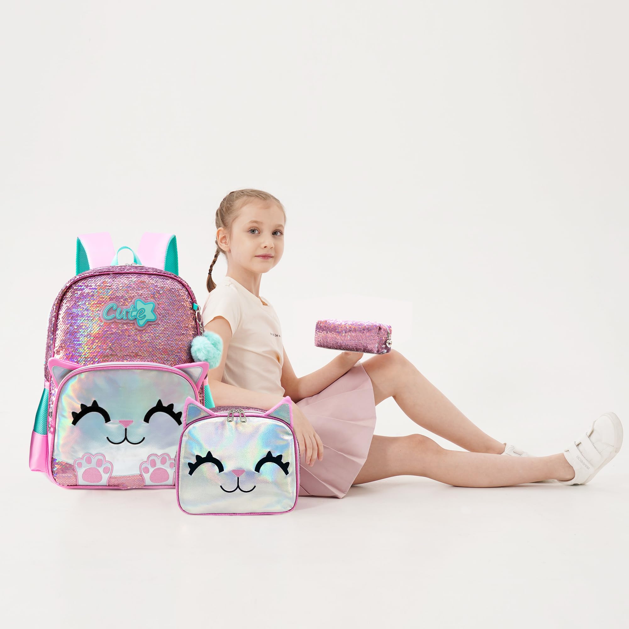 Foto 5 pulgar | Mochila Meetbelify con Forma de Gato Rosa para Niñas - Venta Internacional