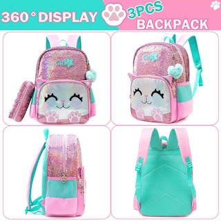 Foto 5 | Mochila Meetbelify con Forma de Gato Rosa para Niñas - Venta Internacional