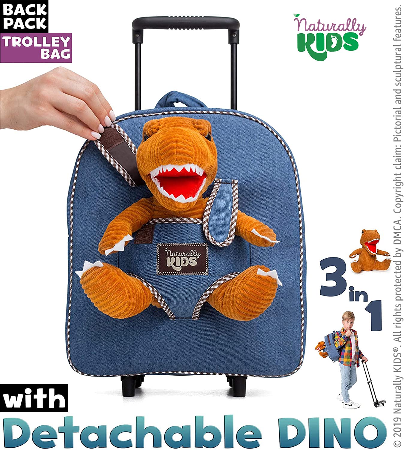 Foto 4 pulgar | Mochila con Ruedas Infantil Naturraly Kids-Venta Internacional