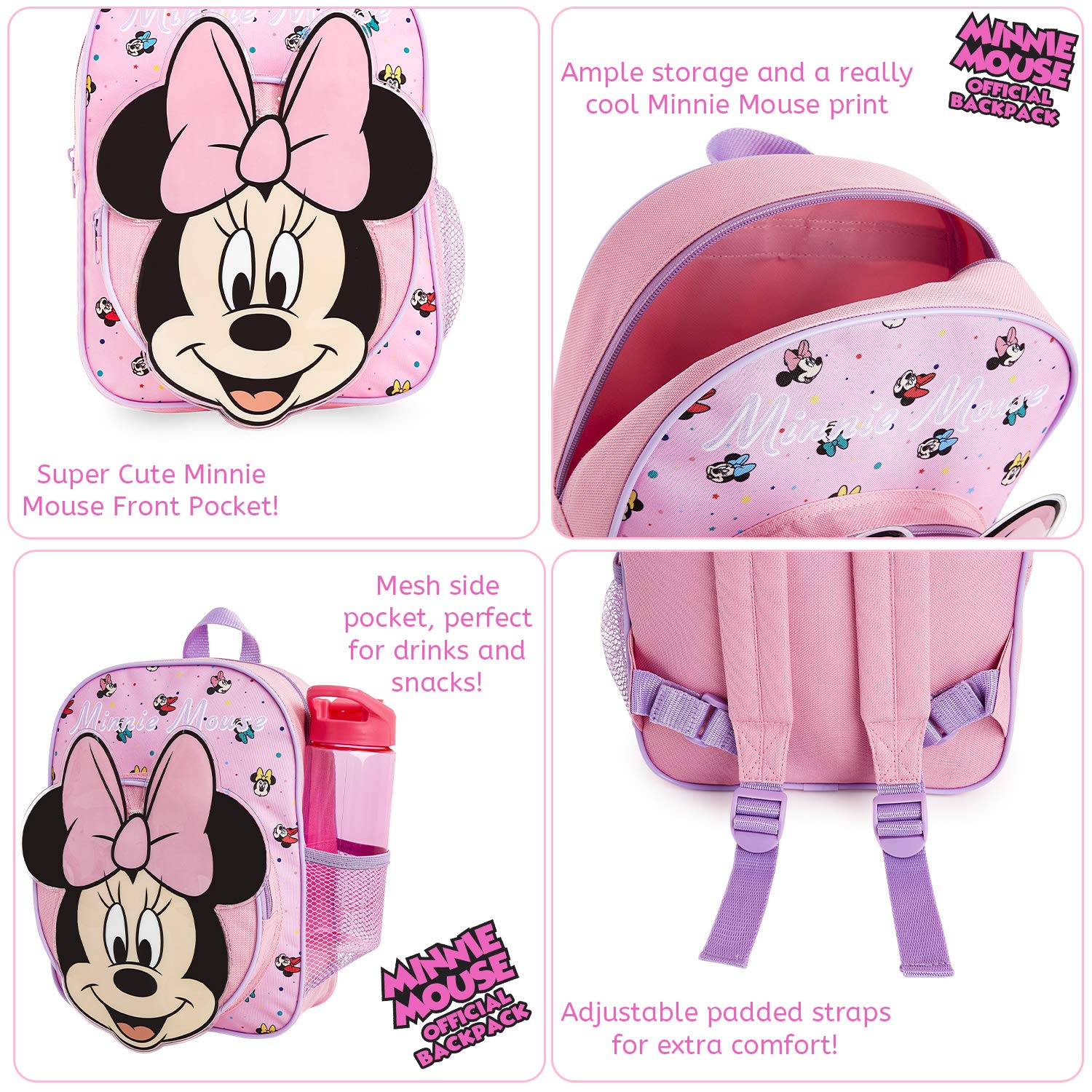 Foto 5 pulgar | Mochila Disney Travel Pink Minnie - Venta Internacional