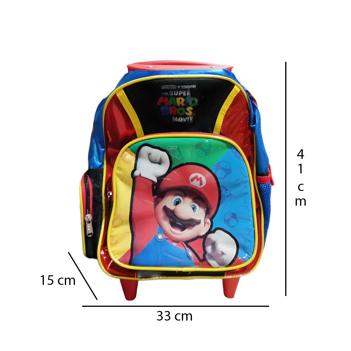 Foto 3 pulgar | Mochila Con Ruedas Super Mario Bros