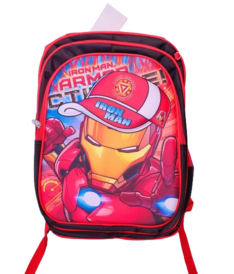 Mochila Escolar Reforzada 3 Piezas Iron Man