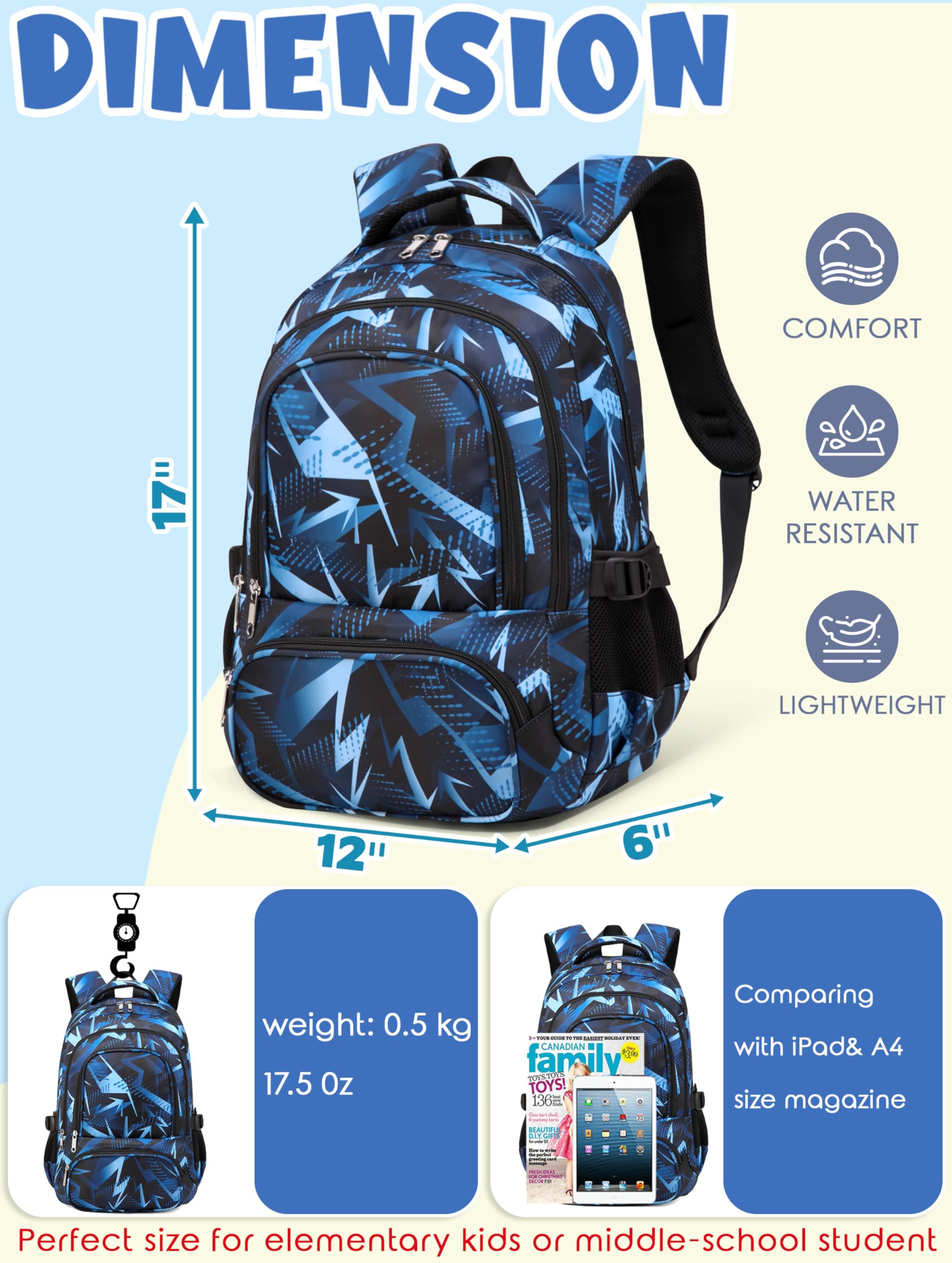 Foto 3 pulgar | Mochila Bluefairy Kids con Funda para Tableta para Niños - Venta Internacional