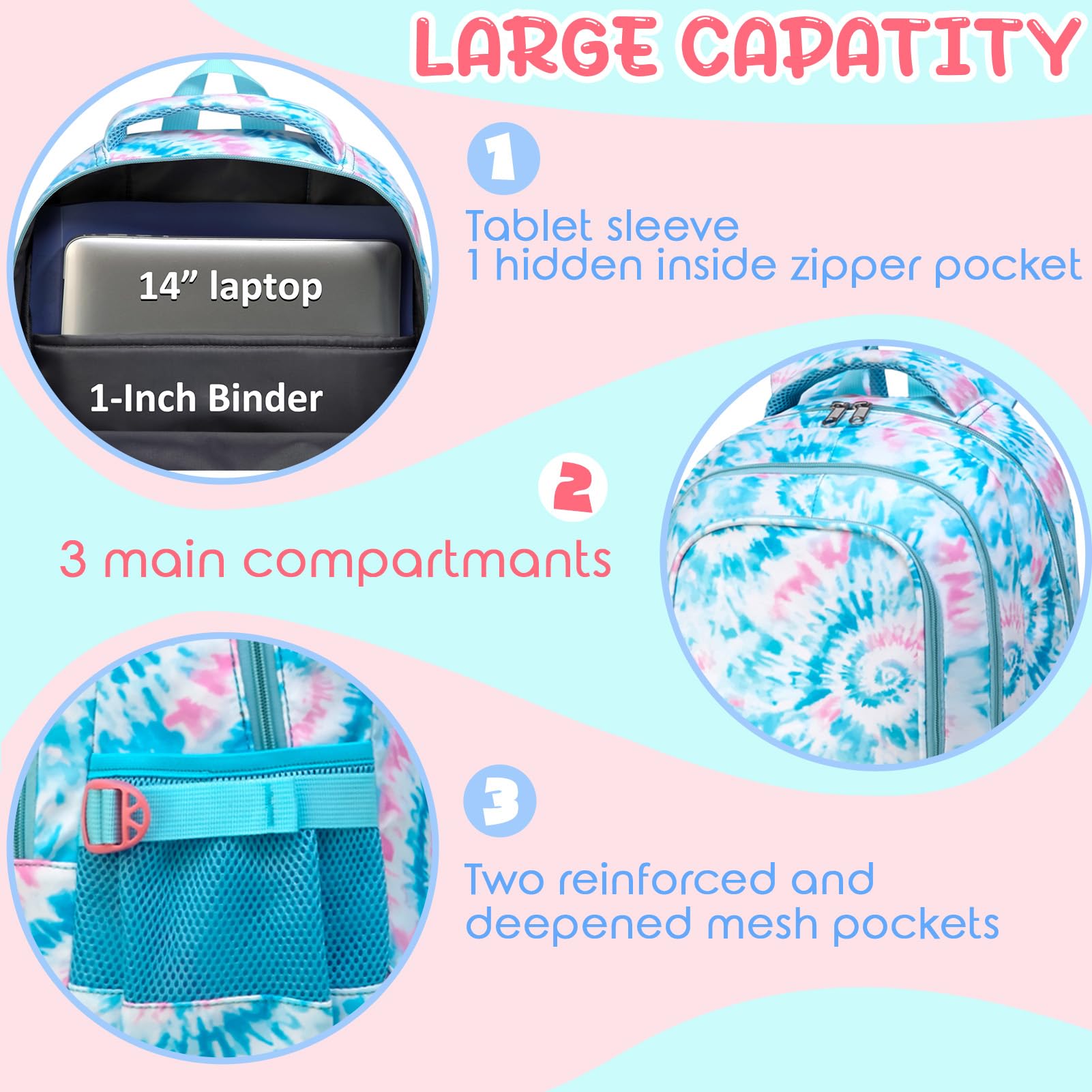 Foto 5 pulgar | Mochila Bluefairy para Niñas con Lonchera - Venta Internacional