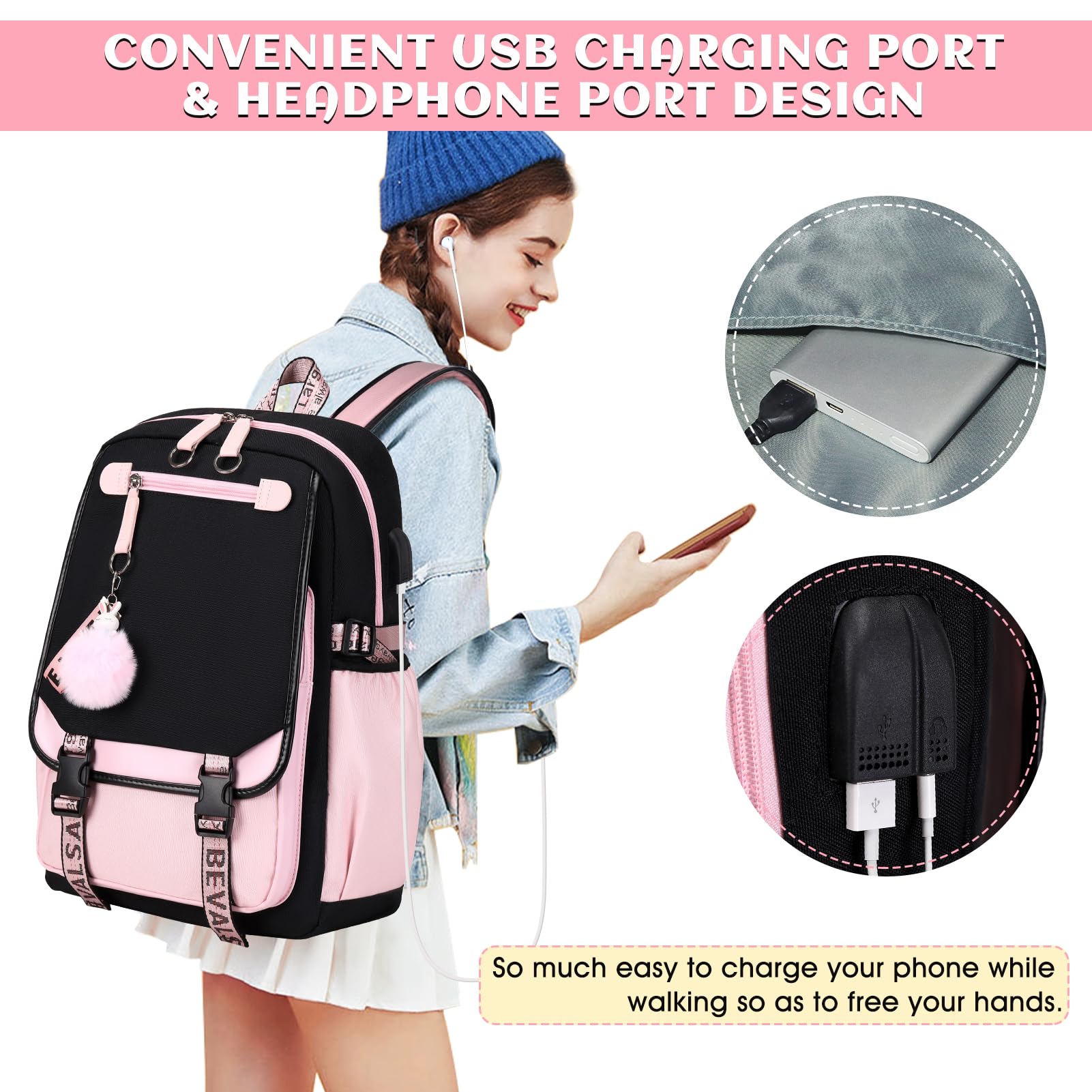 Foto 4 pulgar | Mochila Escolar Bevalsa color Morado - Venta Internacional