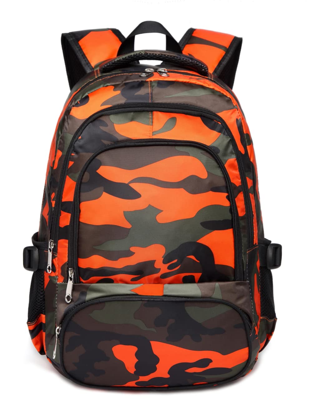 Mochila Escolar Bluefairy Naranja Camuflado para Niños - Venta Internacional