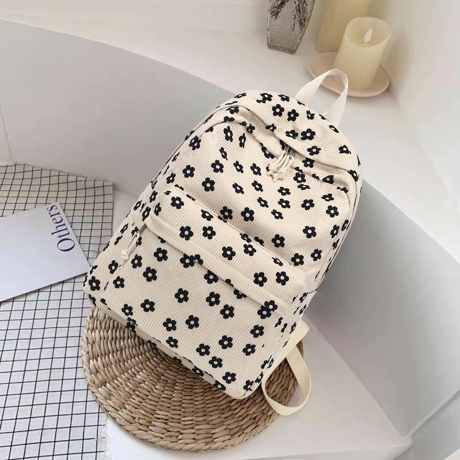 Foto 8 pulgar | Mochila Escolar Bluboon Beige con Espacio para Portátil de 14 Pulgadas - Venta Internacional