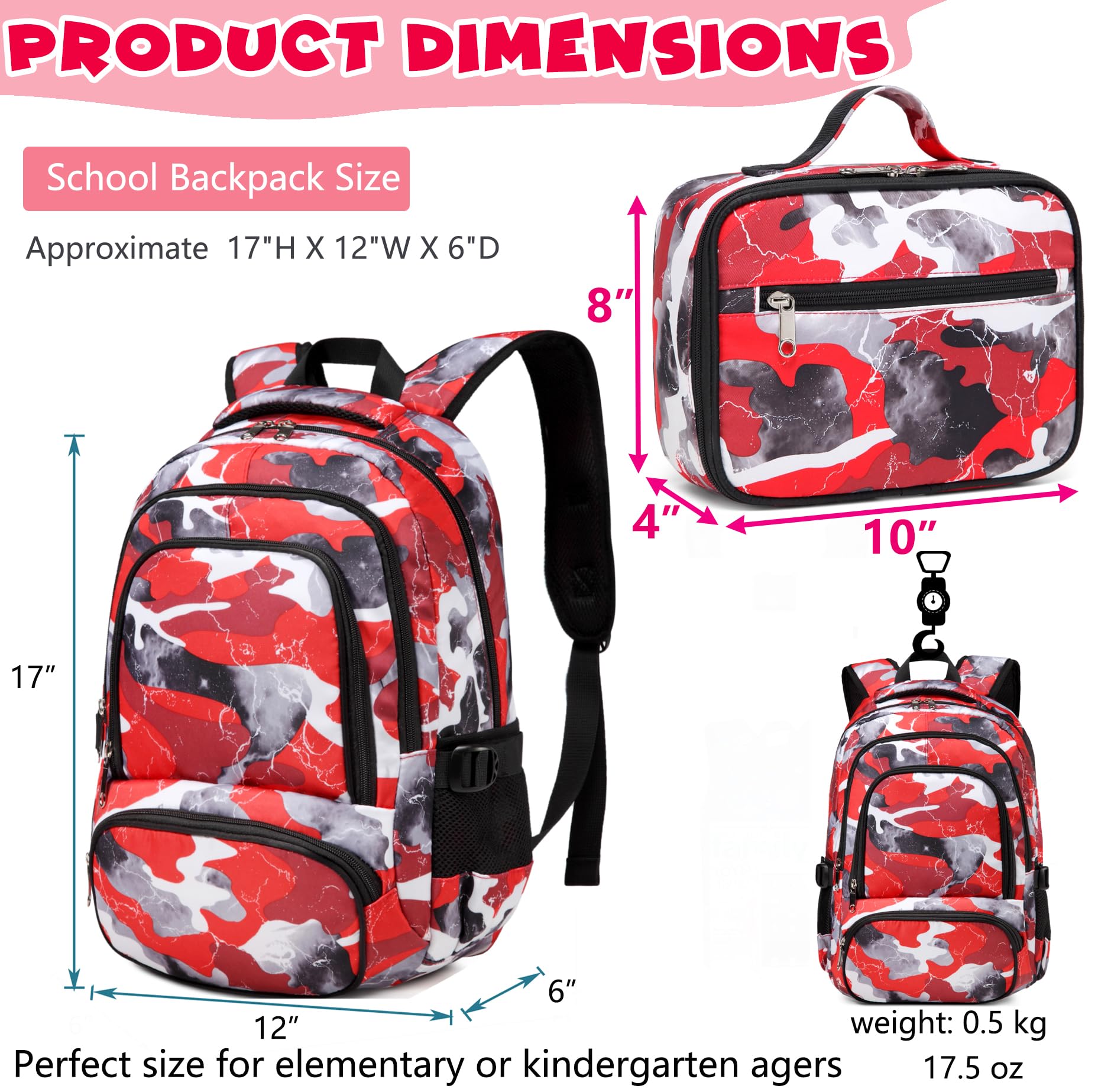 Foto 3 pulgar | Mochila Bluefairy Kids con Lonchera Unisex de 4 a 12 Años - Venta Internacional