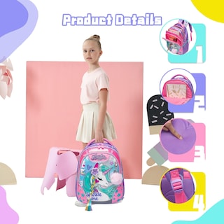 Foto 4 | Mochila Meetbelify Unicorn con Lonchera para Niñas - Venta Internacional