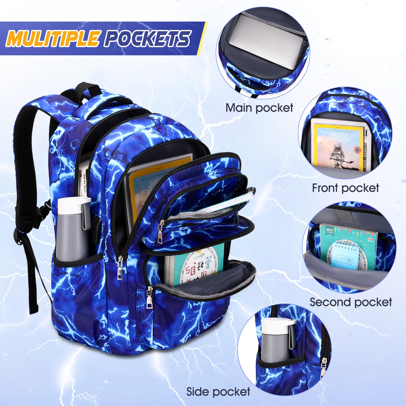 Foto 4 pulgar | Mochila Escolar Galaxy Space con Set de Lonchera y Estuche  - Venta Internacional