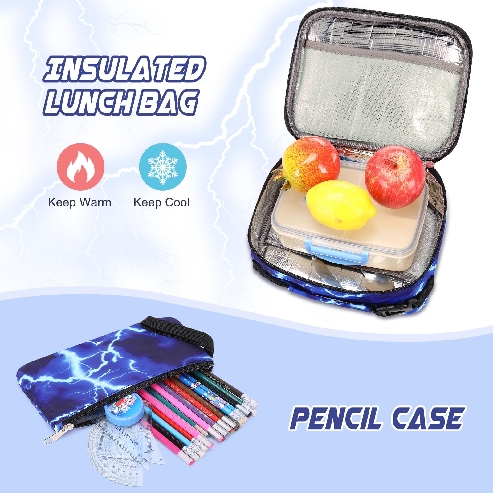 Foto 5 pulgar | Mochila Escolar Galaxy Space con Set de Lonchera y Estuche  - Venta Internacional