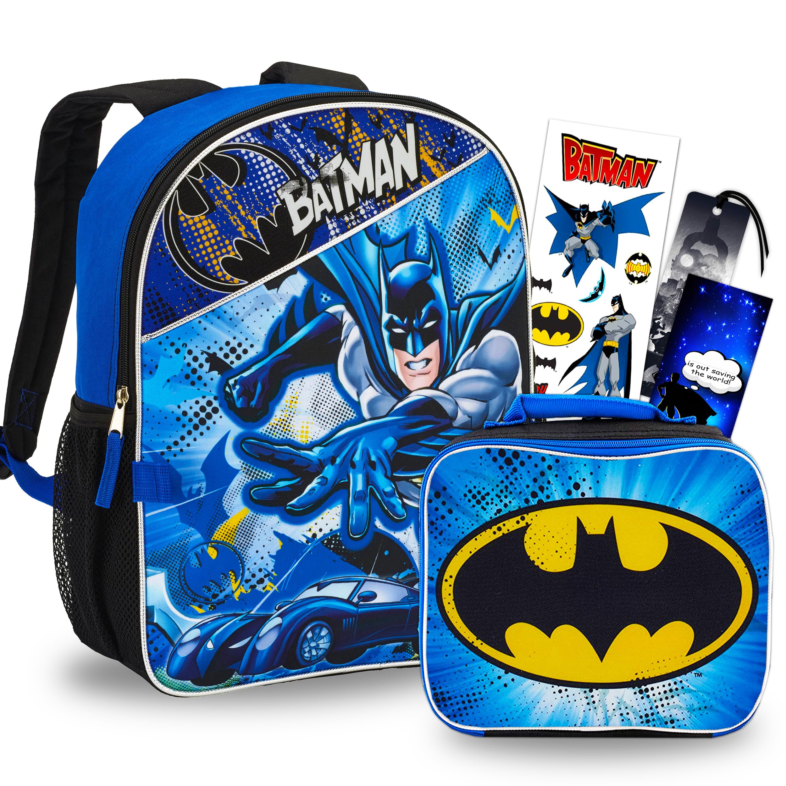 Foto 2 pulgar | Set De Mochilas Batman Dc Comics Para Niños Con Bolsa De Almuerzo 16 - Venta Internacional.