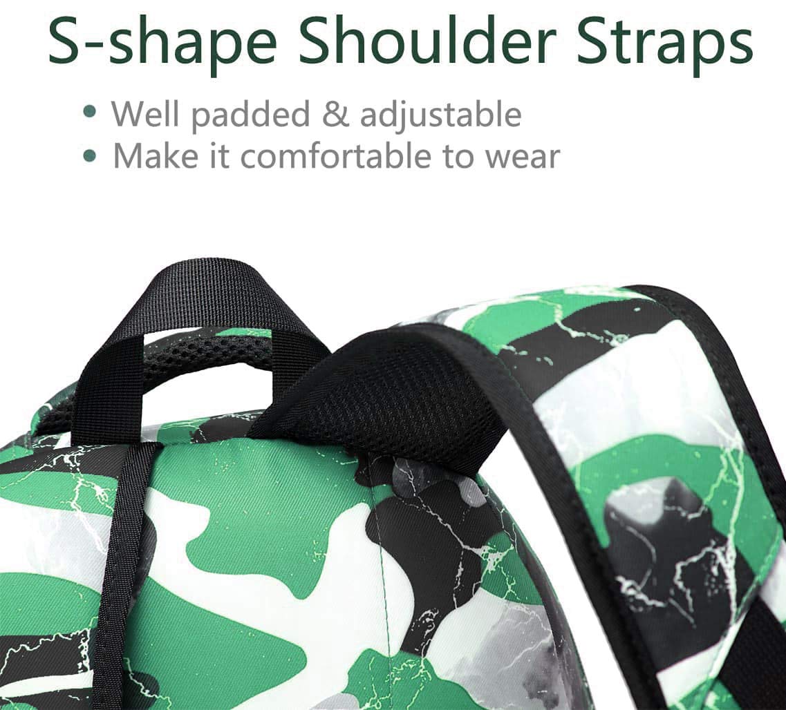 Foto 7 pulgar | Mochila Blueairy Kids 17l Camo Verde - Venta Internacional