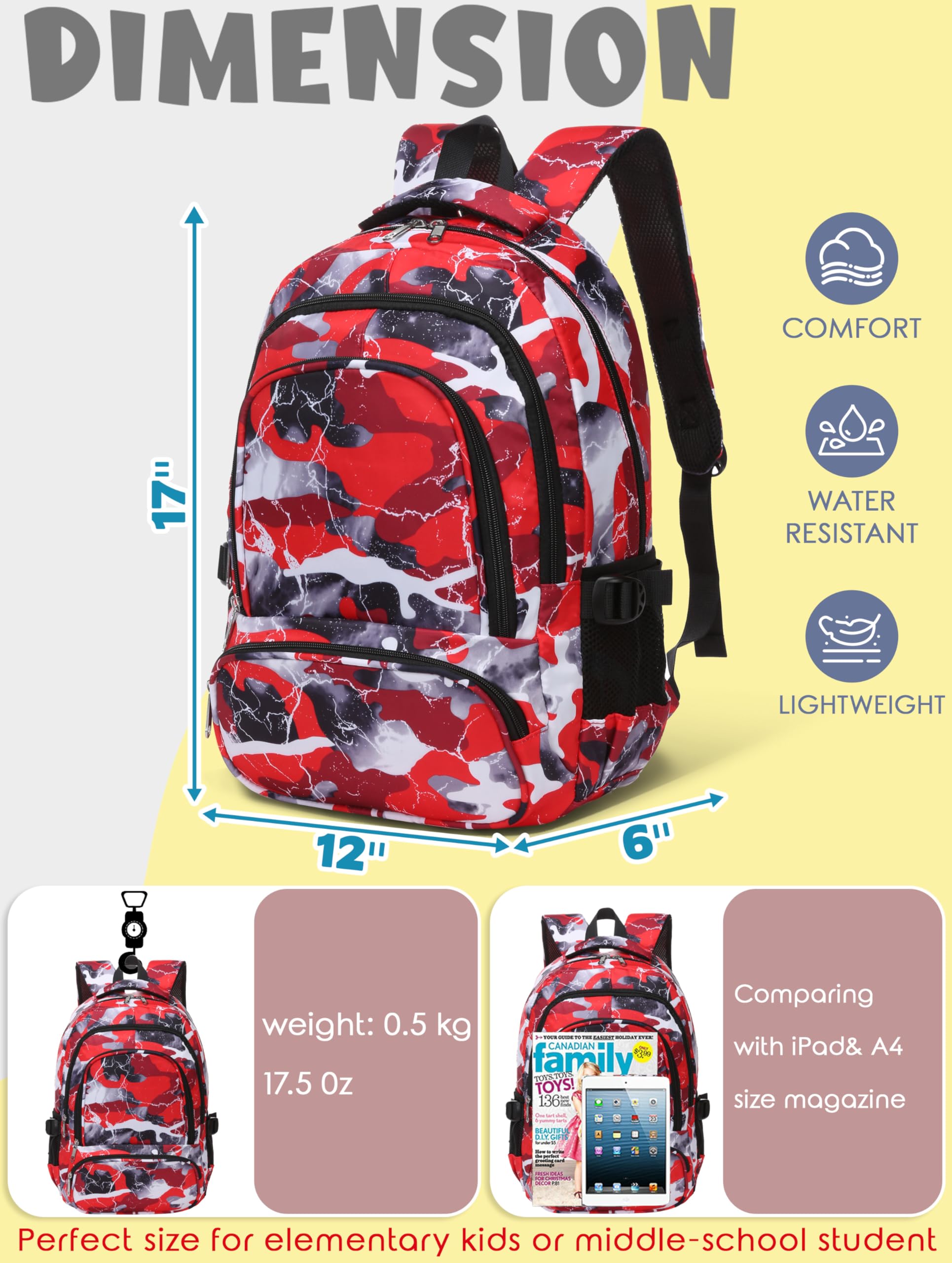 Foto 3 pulgar | Mochila Bluefairy Kids Rojo Unisex - Venta Internacional