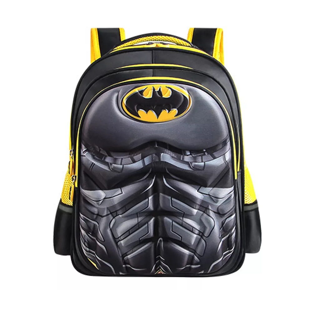 Foto 2 pulgar | Mochila Gran Volumen Multicompartimento Resistente Diseño Batman Amarillo