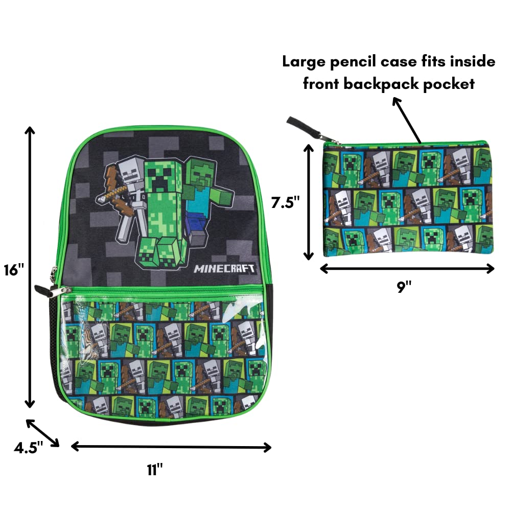 Foto 3 | Set de Mochila Ralme Minecraft con Lonchera para Niños y Niñas - Venta Internacional